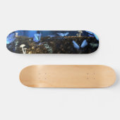 Indigo Butterfly en paddenstoelbos Persoonlijk Skateboard (Horizontaal)