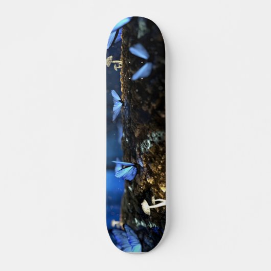 Indigo Butterfly en paddenstoelbos Persoonlijk Skateboard (Voorkant)