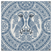 Indigo Byzantijnse Vogels Stof (Swatch)