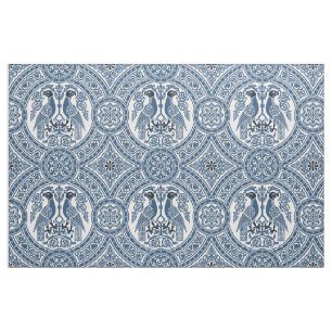 Indigo Byzantijnse Vogels Stof