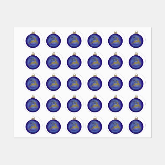 INDIGO CHRISTMAS BUBBLE LABELS (Vel)