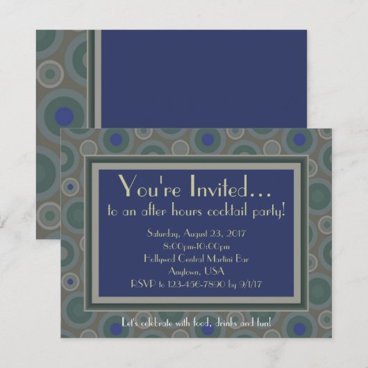 Indigo Cirkels Kaart (Voorkant / Achterkant)