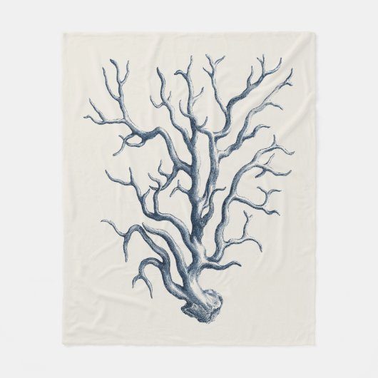 Indigo Coral Fleece Deken (Voorkant)