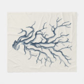 Indigo Coral Fleece Deken (Voorkant (Horizontaal))