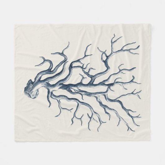 Indigo Coral Fleece Deken (Voorkant (Horizontaal))