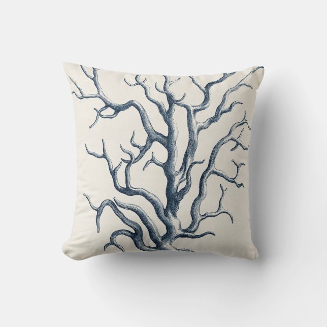 Indigo Coral Kussen (Voorkant)