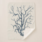 Indigo Coral Sherpa Deken (Voorkant)