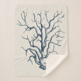 Indigo Coral Sherpa Deken