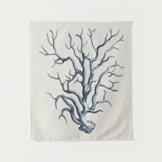 Indigo Coral Wandkleed (Voorkant)