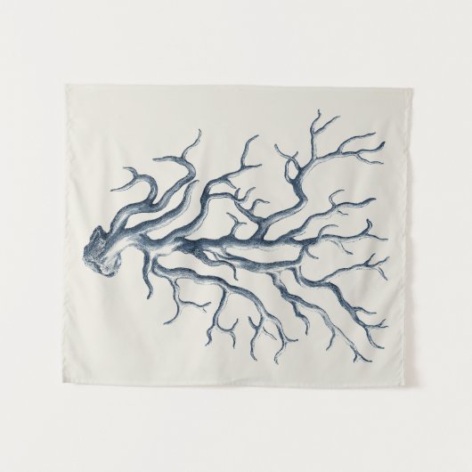 Indigo Coral Wandkleed (Voorkant (horizontaal))