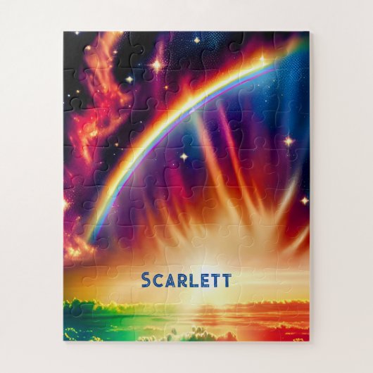 Indigo Cosmos ontketent regenboogbranderige lichtg Legpuzzel (Verticaal)