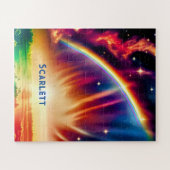 Indigo Cosmos ontketent regenboogbranderige lichtg Legpuzzel (Horizontaal)