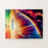 Indigo Cosmos ontketent regenboogfluitjes Legpuzzel (Horizontaal)