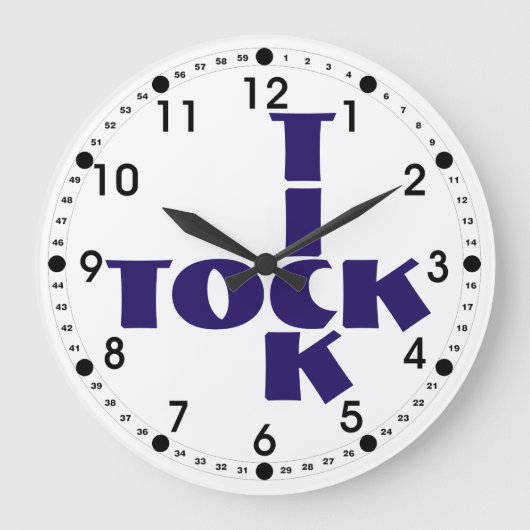 Indigo Crossword Tick Tock Text Grote Klok (Voorkant)