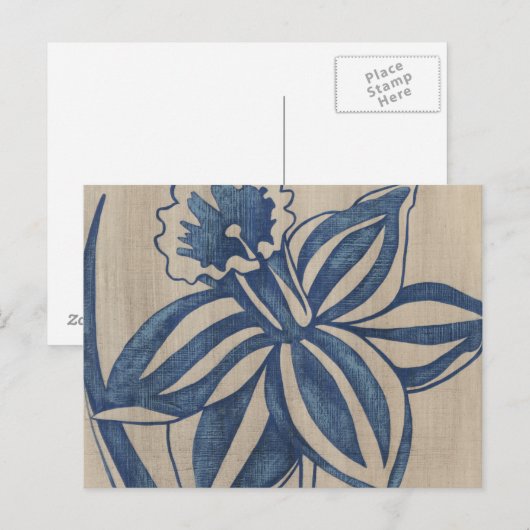 Indigo Daffodil Briefkaart (Voorkant / Achterkant)