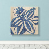 Indigo Daffodil Canvas Afdruk (Insitu (Houten vloer))