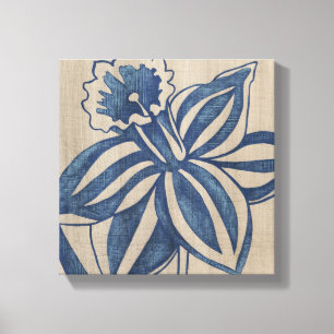 Indigo Daffodil Canvas Afdruk