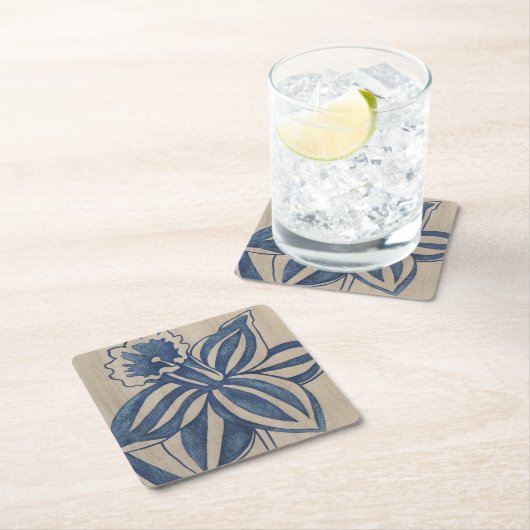 Indigo Daffodil Kartonnen Onderzetters (Insitu)