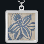 Indigo Daffodil Zilver Vergulden Ketting<br><div class="desc">Floral</div>