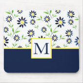 Indigo Daisy Pattern Muismat (Voorkant)