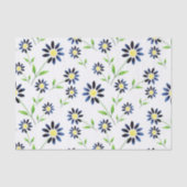 Indigo Daisy Pattern Tissuepapier (Voorkant)