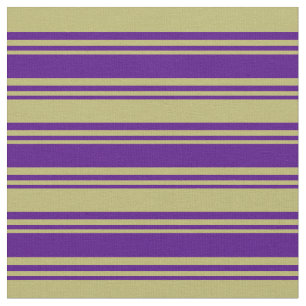 Indigo & Dark Khaki kleurige strips/linnen patroon Stof