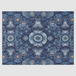 Indigo Denim Bloom Bloemendecoupeerambacht Inpakpa Tissuepapier