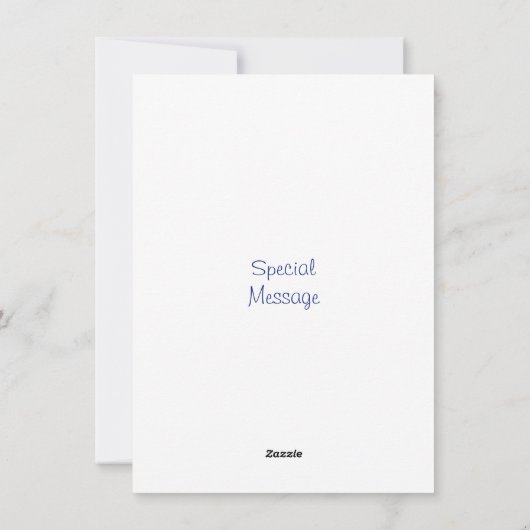 Indigo dennenbomen  feestdagenkaart (Achterkant)