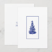 Indigo dennenbomen  notitiekaartje (Voorkant / Achterkant)