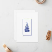 Indigo dennenbomen  notitiekaartje (Voorkant / Achterkant in situ)