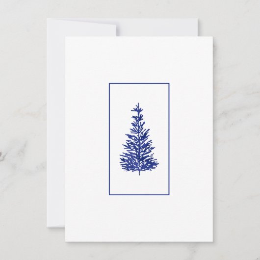Indigo dennenbomen  notitiekaartje (Voorkant)