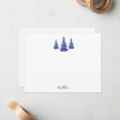 Indigo dennenbomen  notitiekaartje (Voorkant / Achterkant in situ)