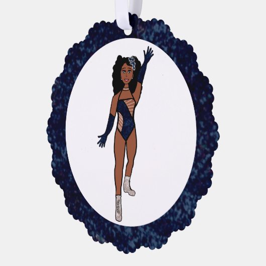 Indigo & Diamonds Dancer Ornament Kaart A (Links)