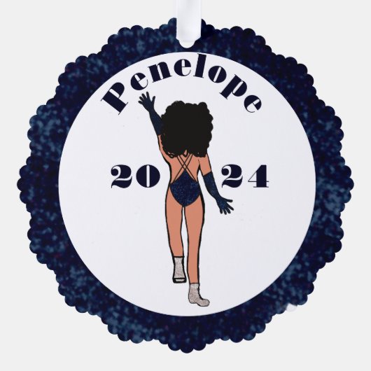 Indigo & Diamonds Dancer Ornament Kaart B (Achterkant)