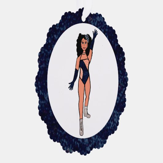 Indigo & Diamonds Dancer Ornament Kaart B (Rechts)