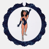 Indigo & Diamonds Dancer Ornament Kaart B (Voorkant)