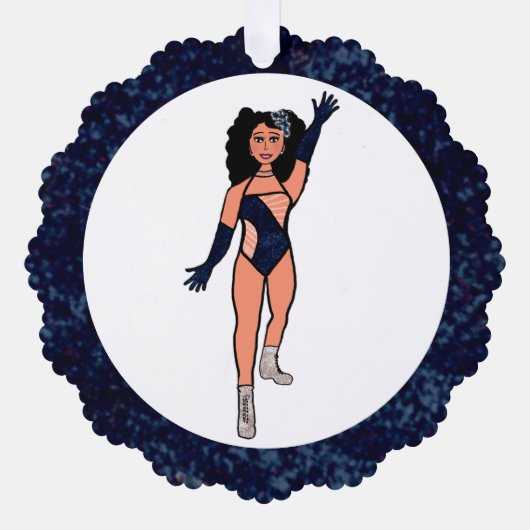 Indigo & Diamonds Dancer Ornament Kaart B (Voorkant)