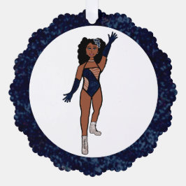 Indigo & Diamonds Danser Sierkaart A Ornament Kaart