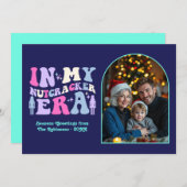 Indigo Disco In My Nutcracker Era Christmas Photo Feestdagenkaart (Voorkant / Achterkant)