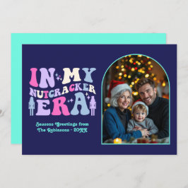 Indigo Disco In My Nutcracker Era Christmas Photo Feestdagenkaart