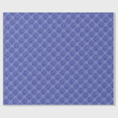 Indigo donkerblauw gestreept cirkelpatroon op blau cadeaupapier (Vlak)