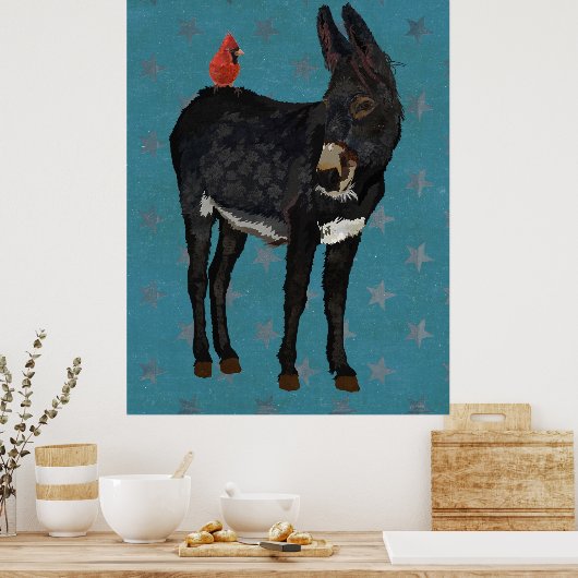 INDIGO DONKEY & CARDINAL Art Poster (Keuken)