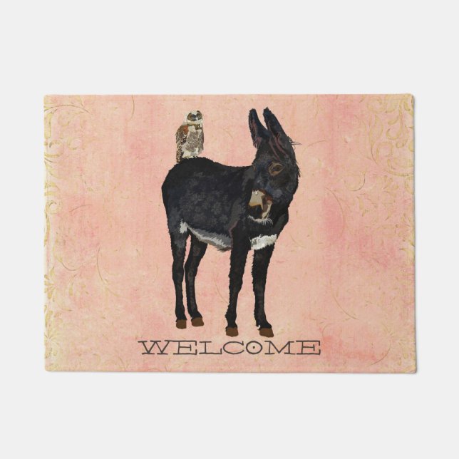 INDIGO DONKEY & OWL-deurMat Deurmat (Voorkant)