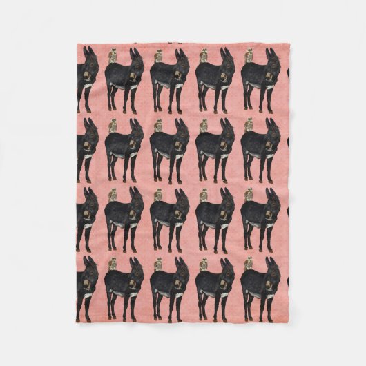 INDIGO DONKEY & OWL Fleece Blanket Deken (Voorkant)