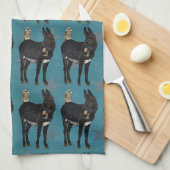 INDIGO DONKEY & OWL-handdoek Theedoek (Quarter Fold)