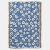 Indigo Dream Daisies Deken (Voorkant Verticaal)