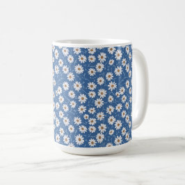 Indigo Dream Daisies Koffiemok