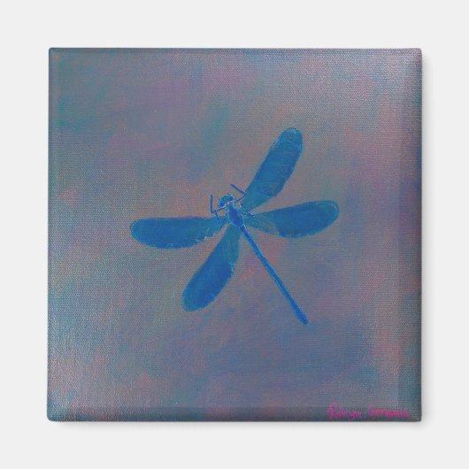 Indigo Dream Dragonfly Magneet (Voorkant)