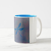 Indigo Dream Dragonfly Tweekleurige Koffiemok (Voorkant rechts)