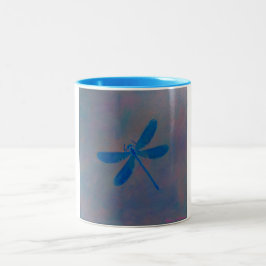 Indigo Dream Dragonfly Tweekleurige Koffiemok